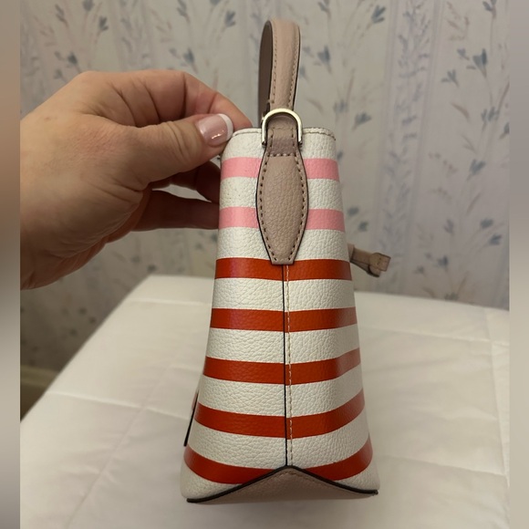 Kate Spade Striped Pink and Red Bucket Bag - Picture 5 of 16